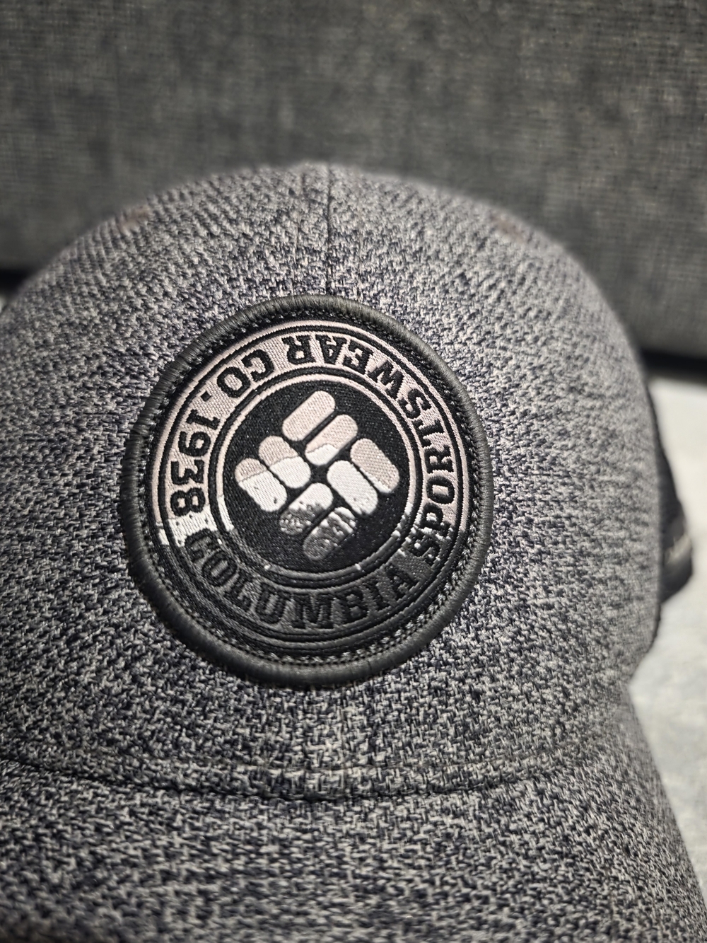 Columbia Heather Grey Patch Logo Trucker Cap - Picture 4 of 4